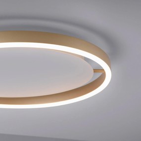 Stropné LED svetlo Ritus, Ø 39,3 cm, matná mosadz