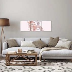 Obraz - Fialový minimalizmus N⁰1 (s hodinami) (90x30 cm)