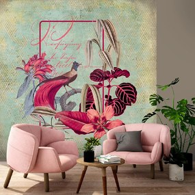 Gario Fototapeta Zelená a červená abstrakcia - Andrea Haase Materiál: Vliesová, Rozmery: 300 x 300 cm