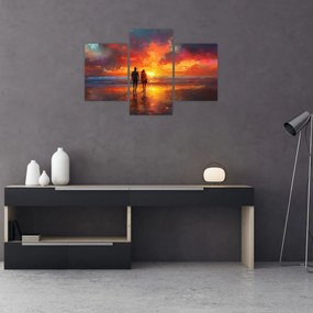 Obraz - Prechádzka na pláži (90x60 cm)