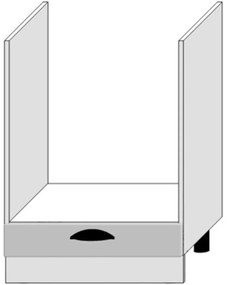 Kuchynská skrinka Adele Dk60 Šedá Mat/Biely