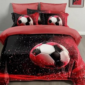 Obliečky PULLA RED 3-dielna sada 140x200 cm