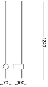Ideal Lux - LED Nástenné svietidlo ESSENCE LED/19W/230V 3000K 124 cm CRI 90 biela