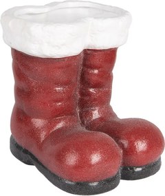 Červená vianočná dekorácia santovej topánky - 22*22*23 cm