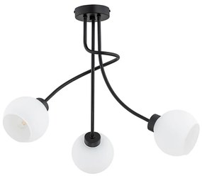 Prisadený luster PLENA 3xE27/15W/230V čierna