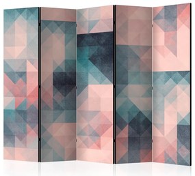 Artgeist Paraván - Pixels (Green and Pink) [Room Dividers]