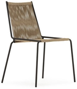 Béžové kovové stohovateľné jedálenské stoličky v súprave 2 ks Emily – Marckeric