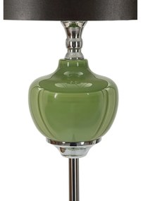 Zeleno-sivá stojacia lampa s textilným tienidlom (výška 160 cm) Eva – Mauro Ferretti