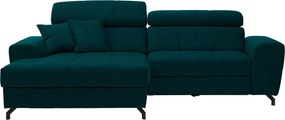 XXXLutz ROHOVÁ SEDAČKA, textil, petrolejová Carryhome - Sedačky - 000812004403