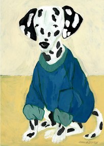 The Poster Club Plagát Dalmatian in Sweatshirt by Hanna Peterson A5 (mini)