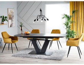 Jedálenská stolička Linea Velvet, béžová / čierna