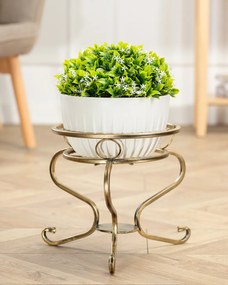 STOJAN NA KVETINÁČ GREGG 28X33 CM ZLATÁ