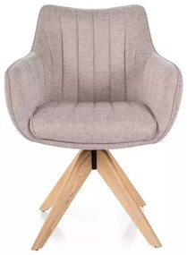 Jedálenská stolička Azalia D II, krémová / dub