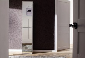 Zrkadlová viacúčelová skriňa s policami Mirror, 37 cm, biela