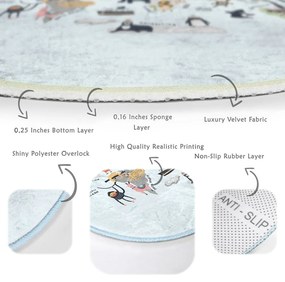 Svetlomodrý detský koberec ø 120 cm Comfort – Mila Home