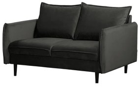 Tmavosivá zamatová pohovka 138 cm Juli – Ropez