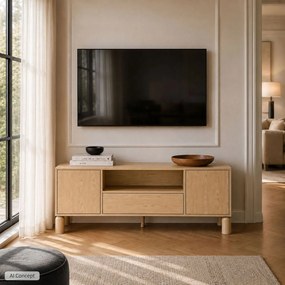 TV skrinka CAJA dub bookmatch 160 cm