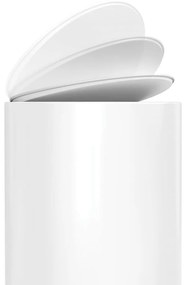 Biely nášľapný kovový odpadkový kôš 6 l – simplehuman