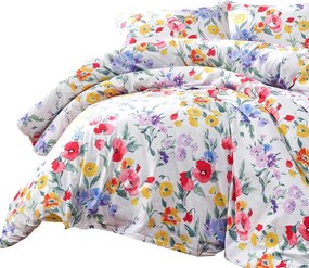 BAVLNENÉ OBLIEČKY COTTONLOVE 180X200 CM, 2KS 70X80 CM KVETY