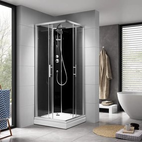 Aqualine Aqualine, GRANVIK štvorcový sprchový box 800x800x2180mm, číre sklo, GG80X80