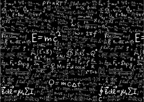 Sklenený obraz - Matematika (70x50 cm)
