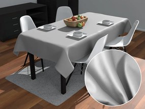 Biante Obdĺžnikový bavlněný saténový ubrus ST-012 Svetlo sivý 140x200 cm