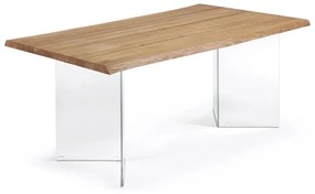 Jedálenský stôl s doskou v dubovom dekore v prírodnej farbe 90x160 cm Lotty – Kave Home