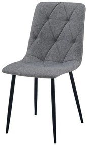 Set štyroch jedálenských stoličiek LIBRA tmavosivé / čierne nohy (4 ks)