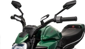 Detská elektrická motorka Ducati Diavel x Bentley Green