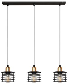 Luster na lanku EDISON 3xE27/15W/230V