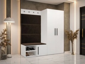 Predsieňová zostava Hekurt I, Farby: Biela, Farba čalúnenia:: Manila 04