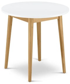 Konsimo Sp. z o.o. Sp. k. Jedálenský stôl FRISK 75x80 cm biela/dub KO0014