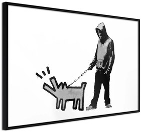 Artgeist Plagát - Dog Art [Poster] Veľkosť: 90x60, Verzia: Zlatý rám