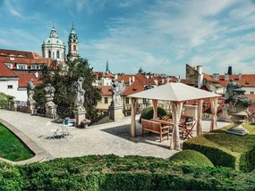 Veľký záhradný altánok Barbara 400x300 cm, béžový