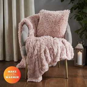 Ružový mikroplyšový pléd na dvojlôžko 245x280 cm Cuddly – Catherine Lansfield