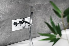 Sapho Sapho, RHAPSODY podomietková sprchová termostatická batéria vrátane ručnej sprchy, 2 výstupy, chrómová, 5508