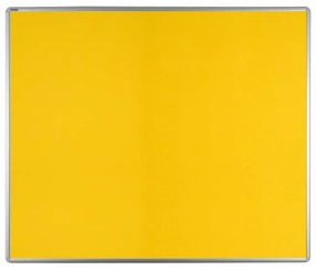 Textilná nástenka ekoTAB v hliníkovom ráme, 1200 x 900 mm, žltá