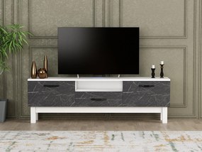 TV stolík/skrinka Kedime (biela + čierna) . Vlastná spoľahlivá doprava až k Vám domov. 1095380