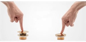 REA-A8585 - Umyvadlový odtok CLICK-CLACK, priemer 6,4 cm, brúsené zlato