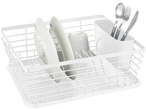 Biely kovový odkvapkávač 36x30 cm Drip – Wenko