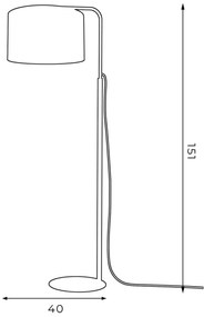 Stojacia lampa ARDEN 1xE27/60W/230V biela/zlatá