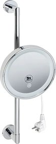 Bemeta Design Kozmetické zrkadlo, ø 200 mm, na tyči, s LED osvetlením - 116501682