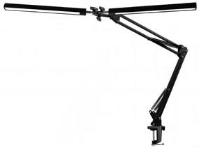 Stolná lampa Platinet Flexy 20 W, 2 ramená + klip, čierna