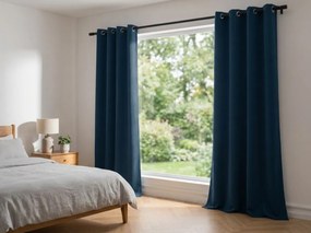 Zatemňovacia záclona DREAM VELVET 140x250 cm, petrolejová Zavesenie: Riasiaca páska