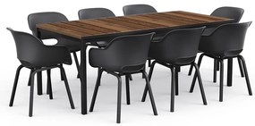 Záhradný stôl Keter Porto 200 walnut black steel