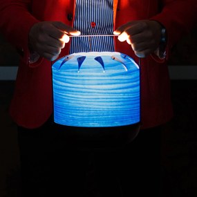 LZF Chou Short stolná lampa stmievateľná, modrá