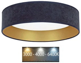 Brilagi - LED Stropné svietidlo VELVET LED/24W/230V 3000/4000/6400K modrá/zlatá BG0274