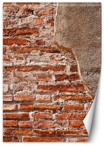 Fototapeta, Shabby cihlová zeď betonový vzhled - 150x210 cm