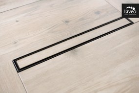 Laveo Sprchový odtokový žľab Basso 100 cm - COB_710S, čierne sklo