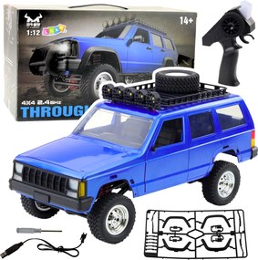 LEAN Toys Terénne auto MN78 RC 4x4 na diaľkové ovládanie modré 1:12